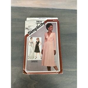 Simplicity Vintage Cut Misses Dress in Two Lengths Size 10 Pattern No 9829